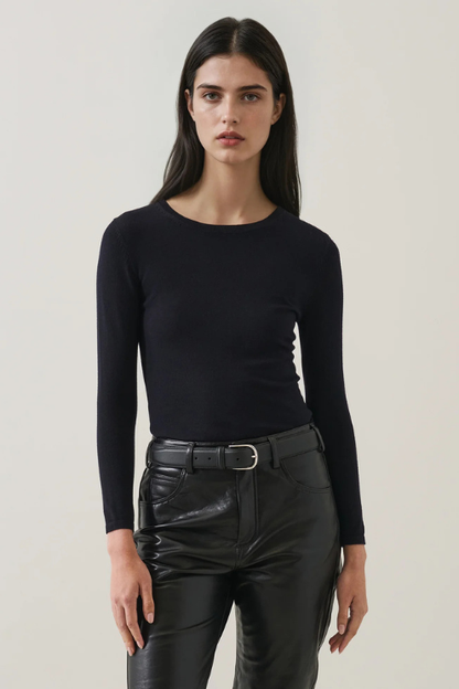 Merino Wool Fitted Crewneck