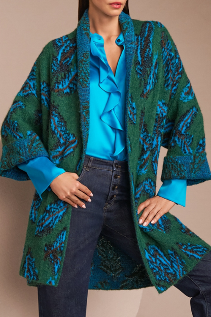 Jacquard Knit Cardigan