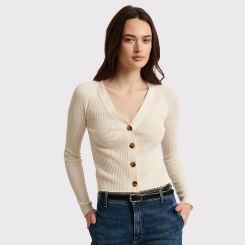 Patrick Assaraf Cotton Cupro Rib Cardigan