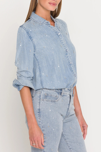 Marcello Embellished Denim Shirt