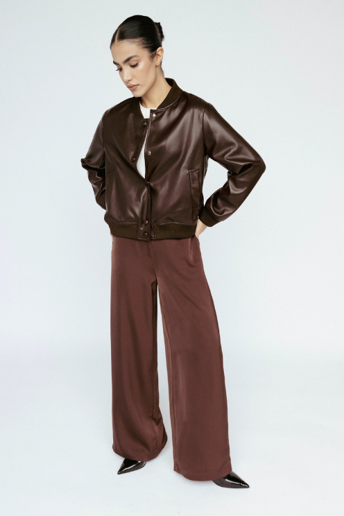 Butter Satin Wide Leg Pant