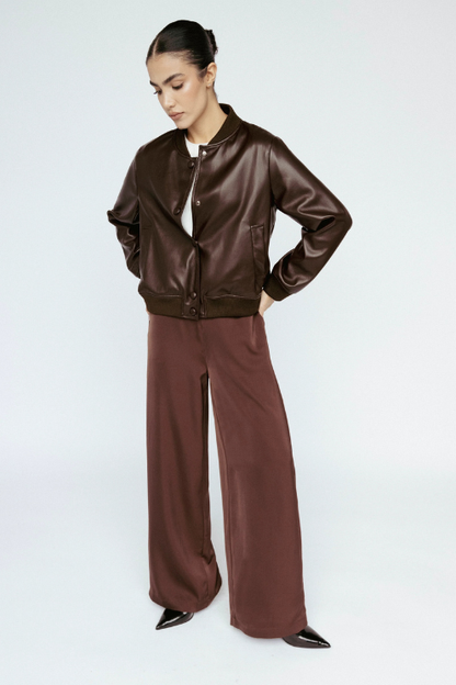 Butter Satin Wide Leg Pant