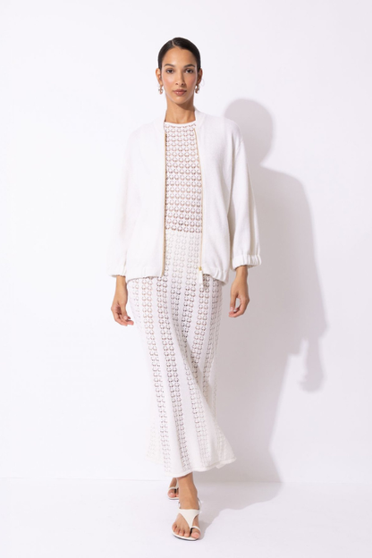 Cardigan Bomber Jacket with Zipper