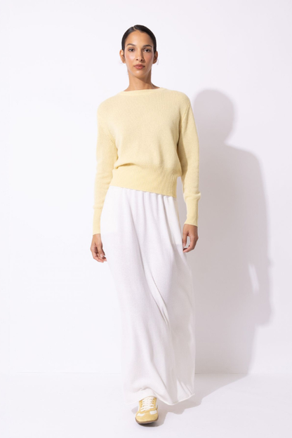 Boatneck Rib Cuff Pullover