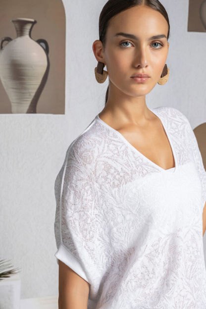 Whisper Lace Cotton Pullover