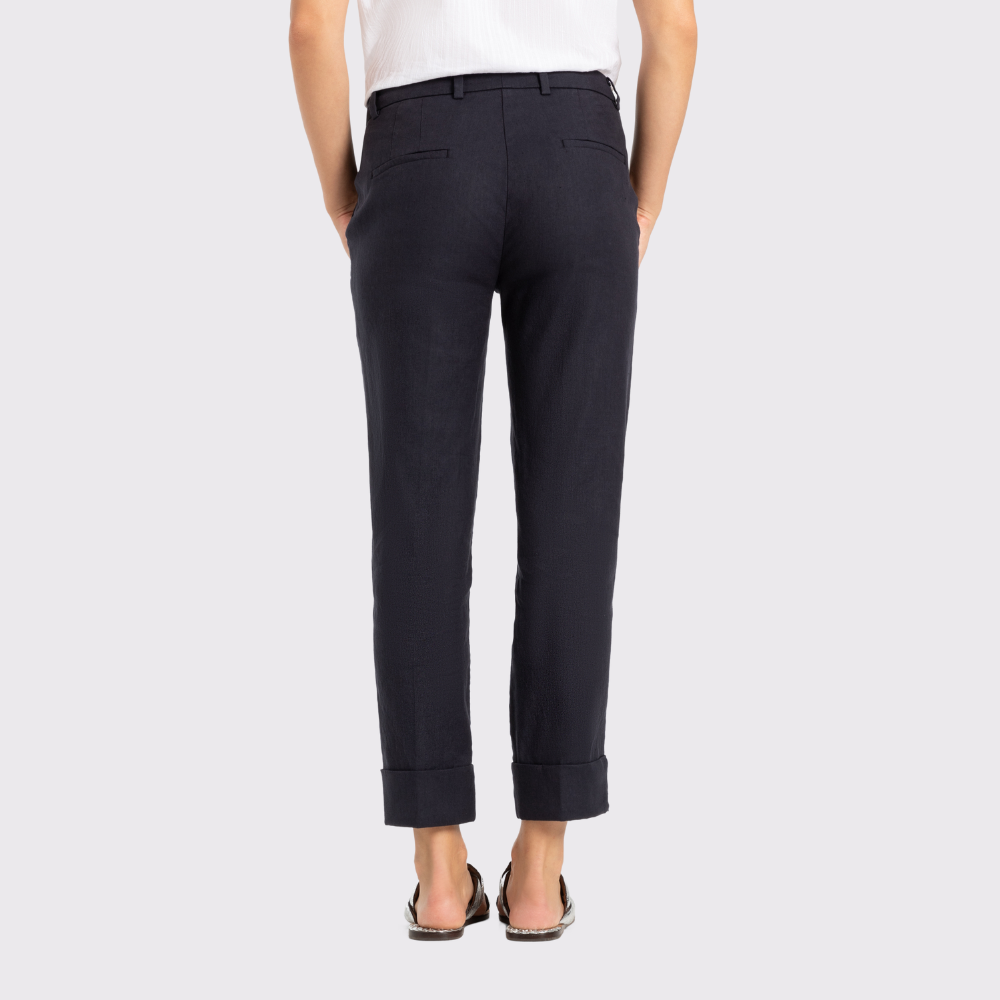 Cambio Krystal Linen Blend Tapered Crop