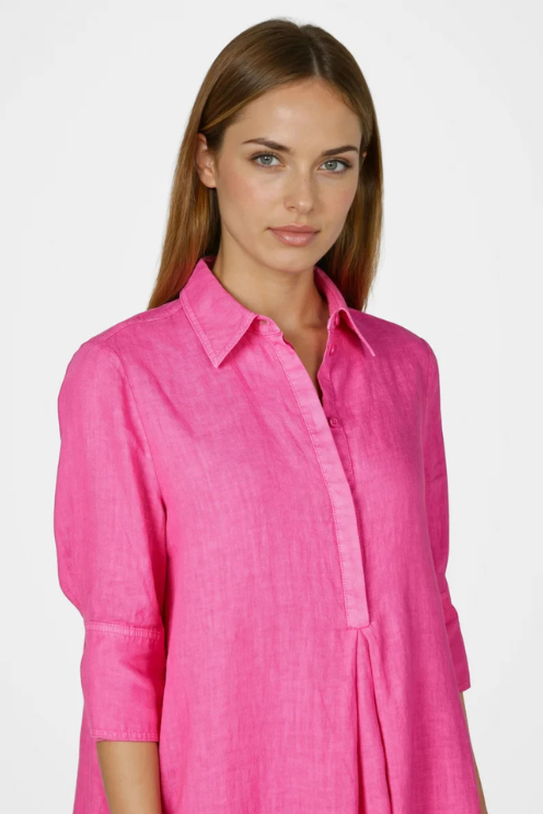 Pink Linen Dress