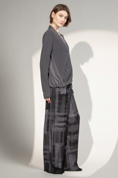 Silk Back Knit Cardigan