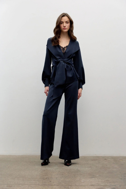 Scuba Raw Edge Belted Jacket