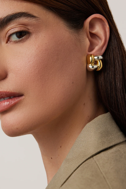 Small Woven Square Earrings