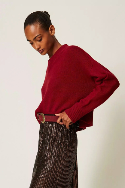 Wool Blend Fringe Jumper