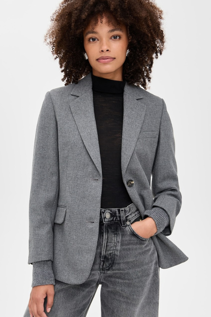 Frank Mixed-Media Blazer