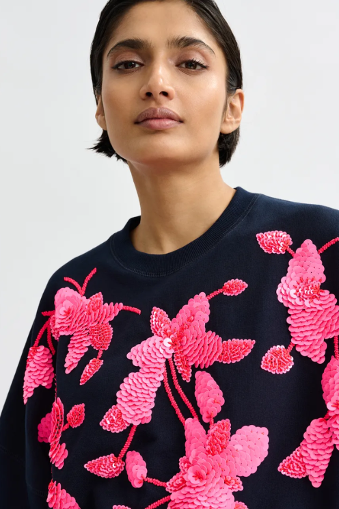 Jaga Cotton Embellished Sweatshirt