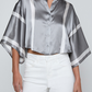 Dru Mandarin Crop Blouse