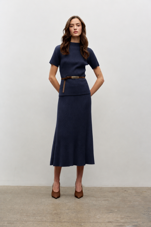 Ribbed Knit Skirt