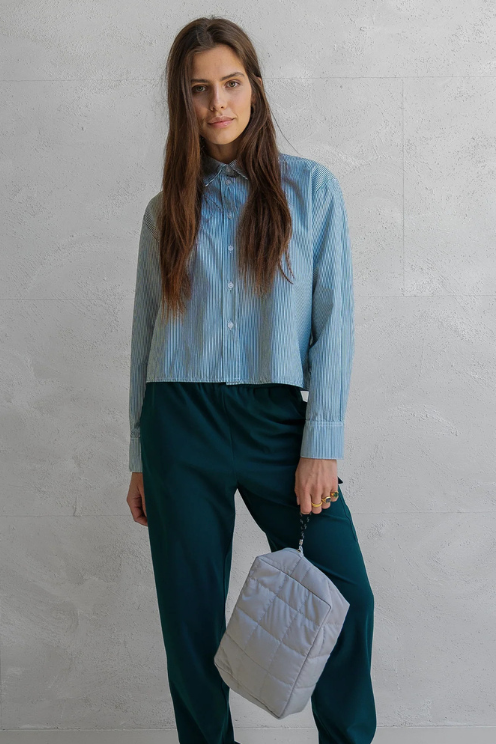 Cropped Striped Blouse