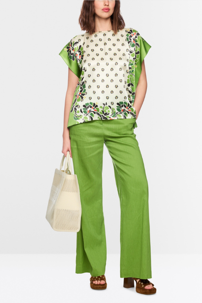 Hibiscus Print Blouse