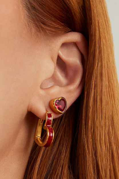 Signature Midi Heart Studs