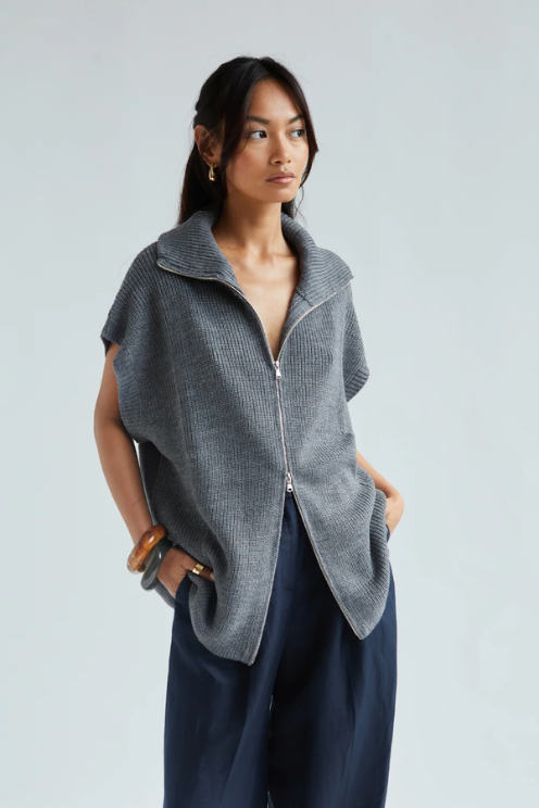 Millie Sleeveless Knit Cardigan