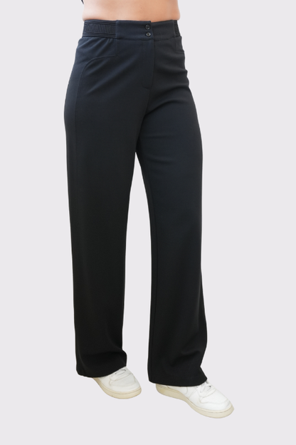 Wide-Leg Knit Trouser