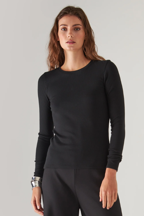 Cotton Modal Rib Crew