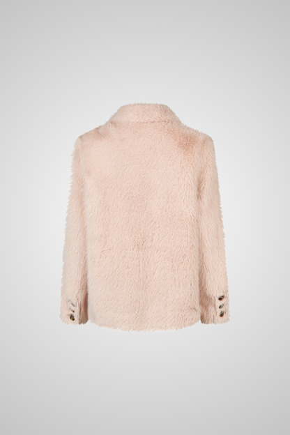 Faux Fur Double Breasted Jacket