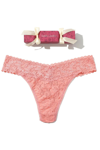 Signature Lace® Original Rise Thong Holiday Cracker Ballet Pink