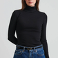 Cotton Modal Rib Turtle Neck