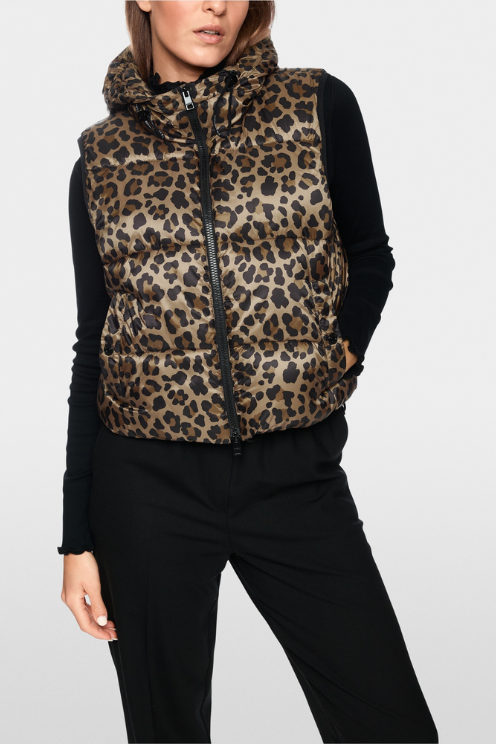 Leopard Puffer Vest