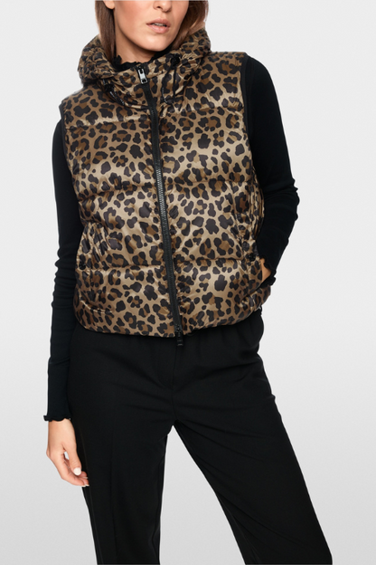 Leopard Puffer Vest