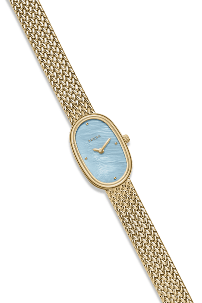Jane Tethered Watch - Small 18mm - Gold/Sky