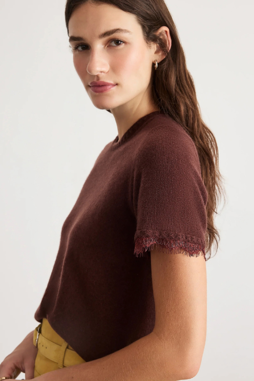 Cashmere Top with Lace