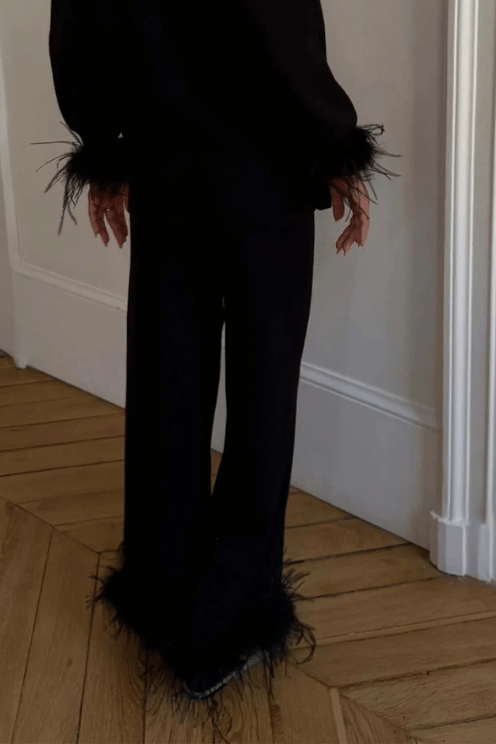 Feather Wide Leg Trousers