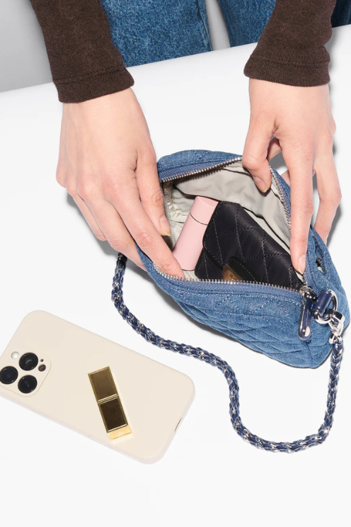 Mini Crosby Crossbody in True Blue Denim