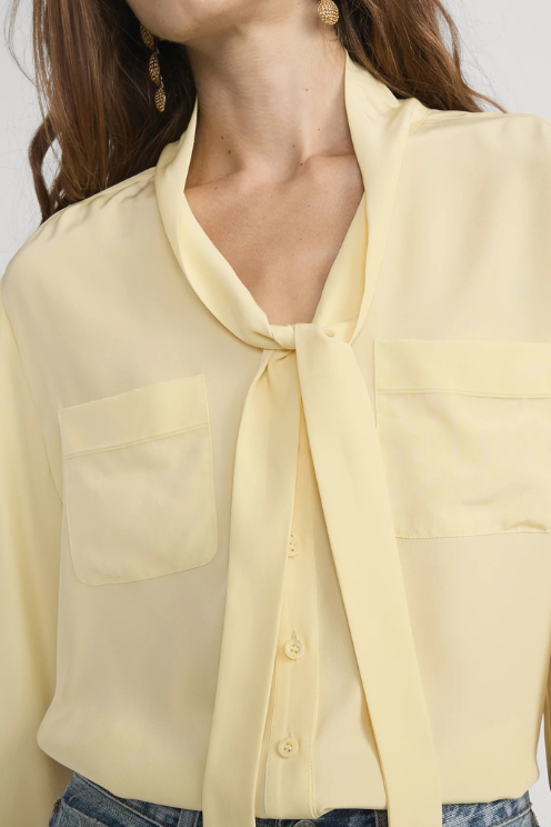 The Silk Modern Tie Blouse