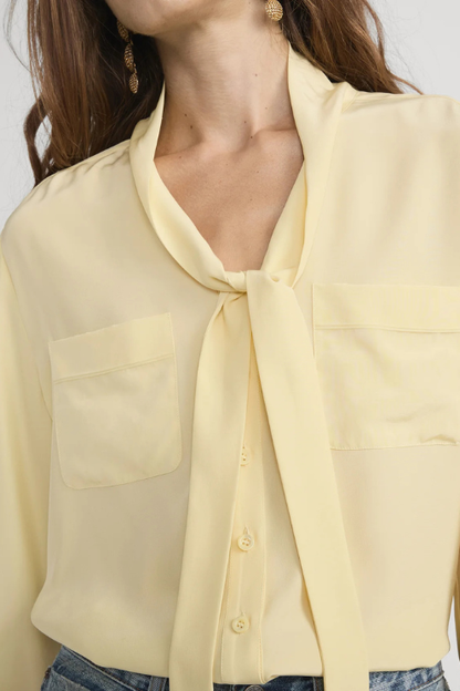 The Silk Modern Tie Blouse
