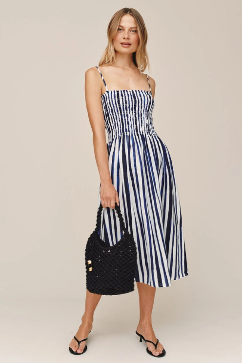 Smocked Midi Dress