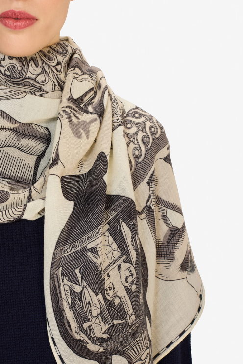 Archives Wool Scarf – White