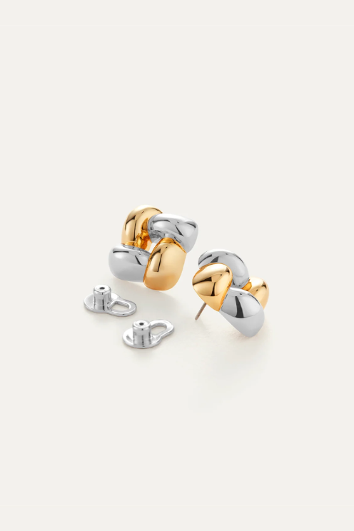 Small Woven Square Earrings