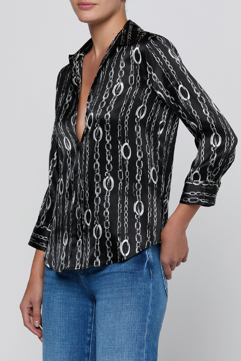 Dani 3/4 Sleeve Blouse - Cable Chain