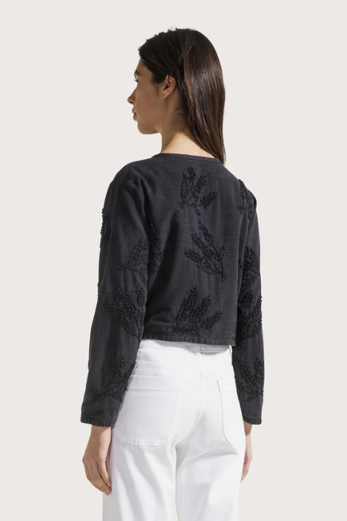 Embroidered Cotton Linen Jacket