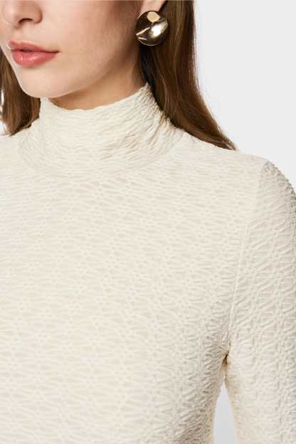 Textured Fitted Knit Long Sleeve