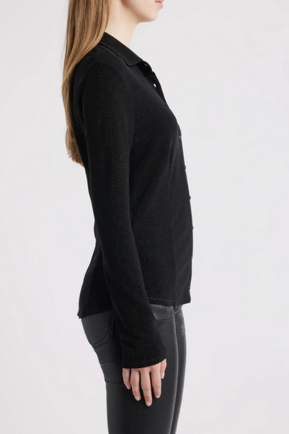 Elsa Metallic Button-Up Shirt