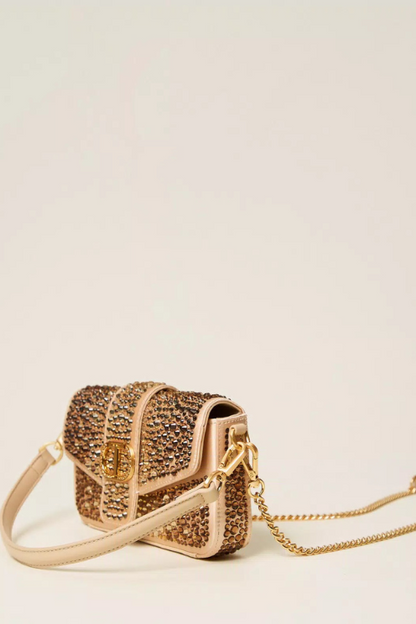 “Amie” Shoulder Bag with Rhinestones