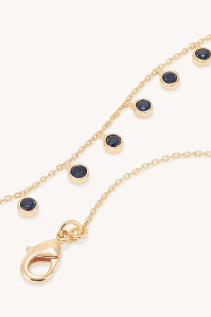 Orsay Charm Necklace - Black CZ