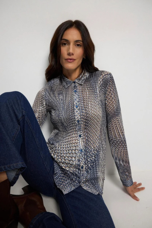 Blue Iraida Blouse