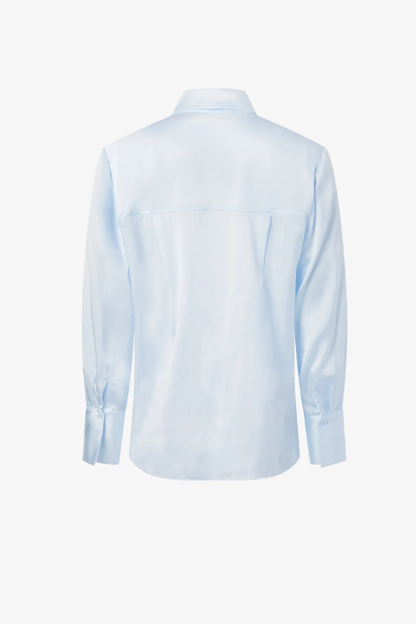 Stretch Silk Button Down Blouse