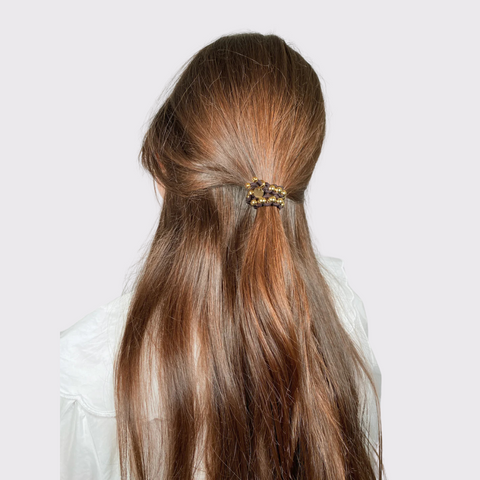 Scrunchie is Back - Colored Elastic & Gold Bead Bracelet
