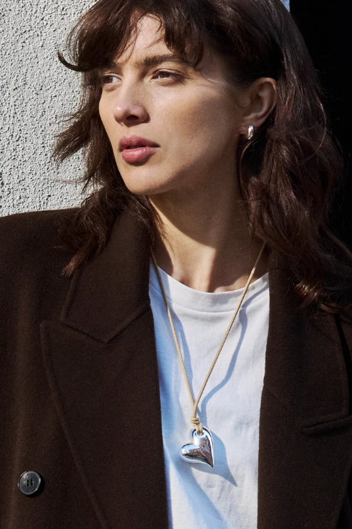 Art Heart On A String Necklace