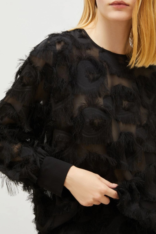 Marella Damien Feather Long Sleeve Top